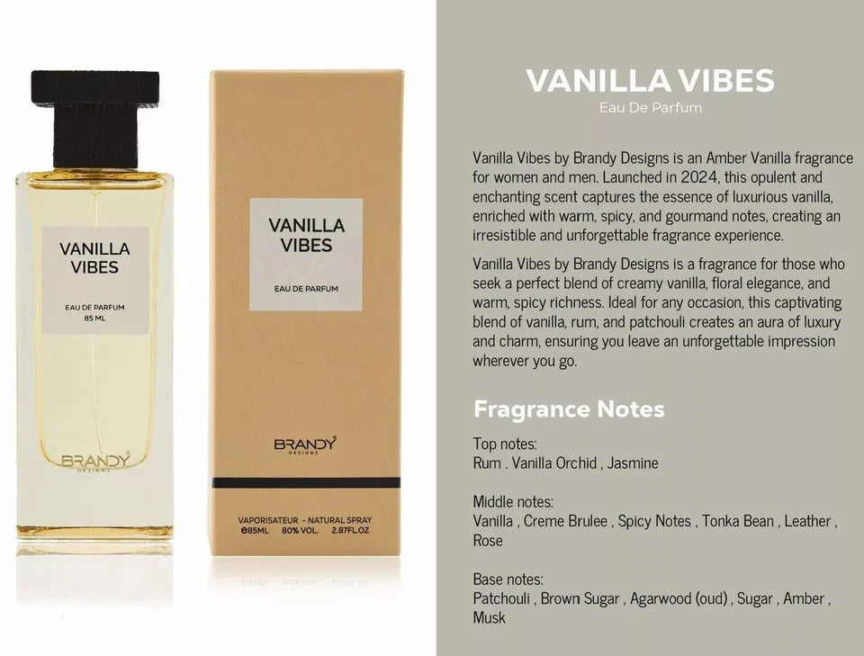 Vanilla Vibes by Brandy Designs Unisex Perfume